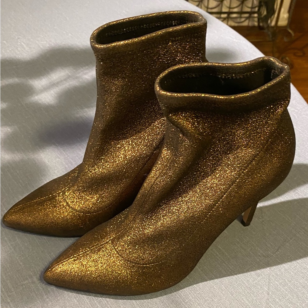 Reiss Shimmering Brown Ankle Boots